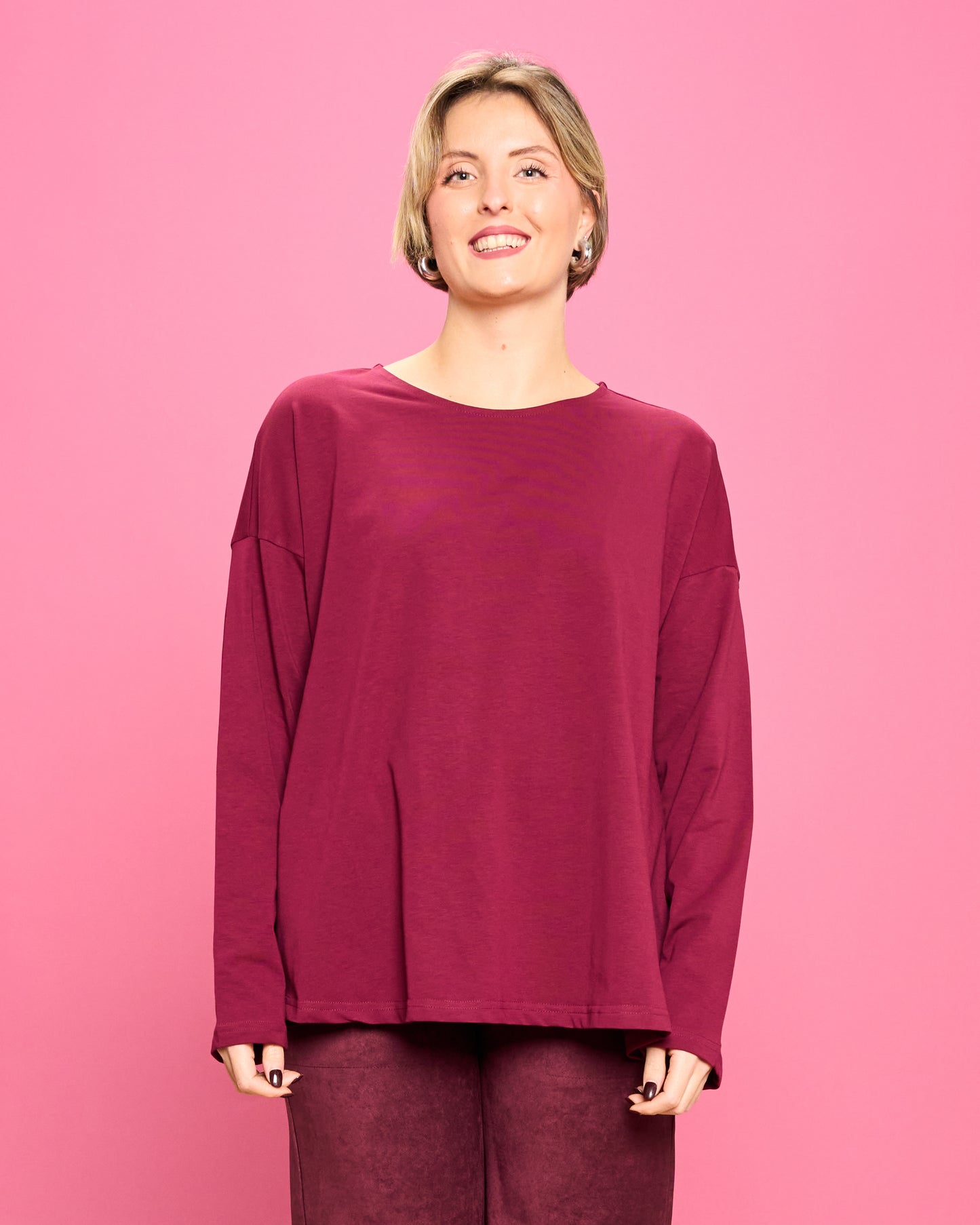 Flared Cotton Blouse