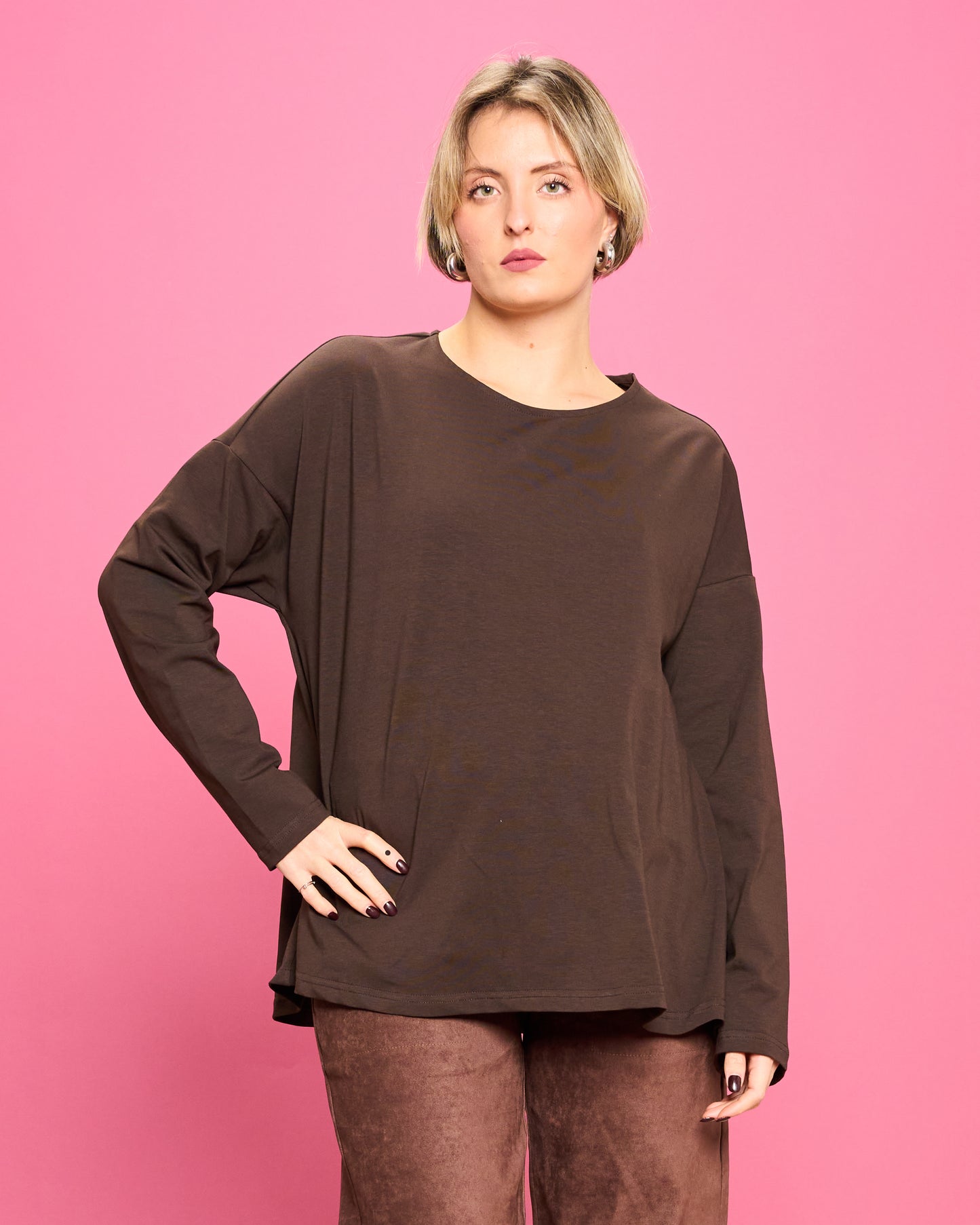 Flared Cotton Blouse