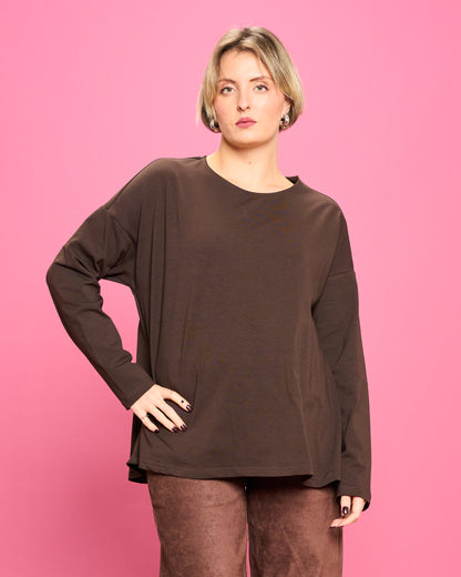 Flared Cotton Blouse