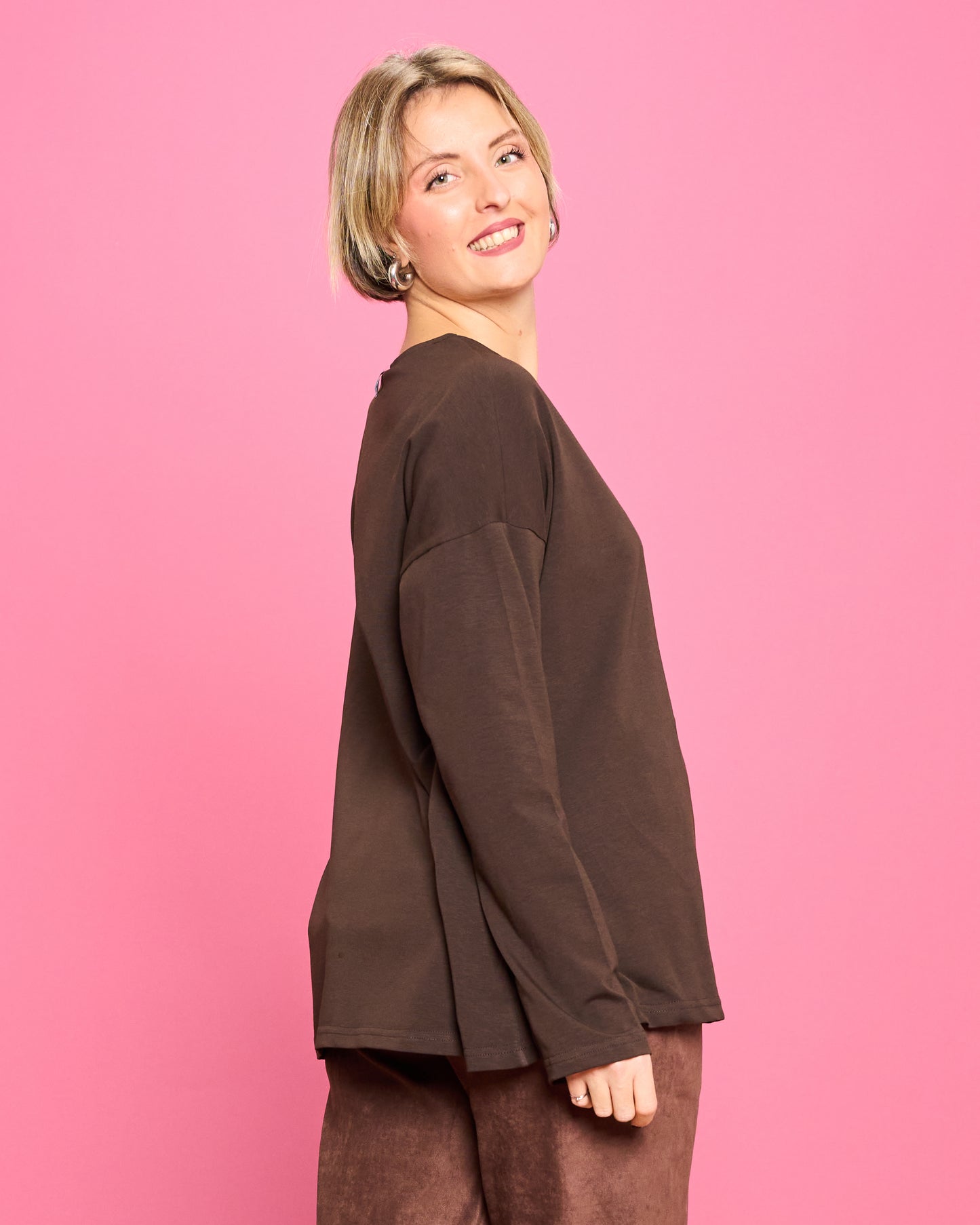 Flared Cotton Blouse