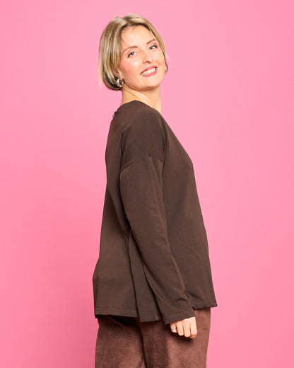 Flared Cotton Blouse