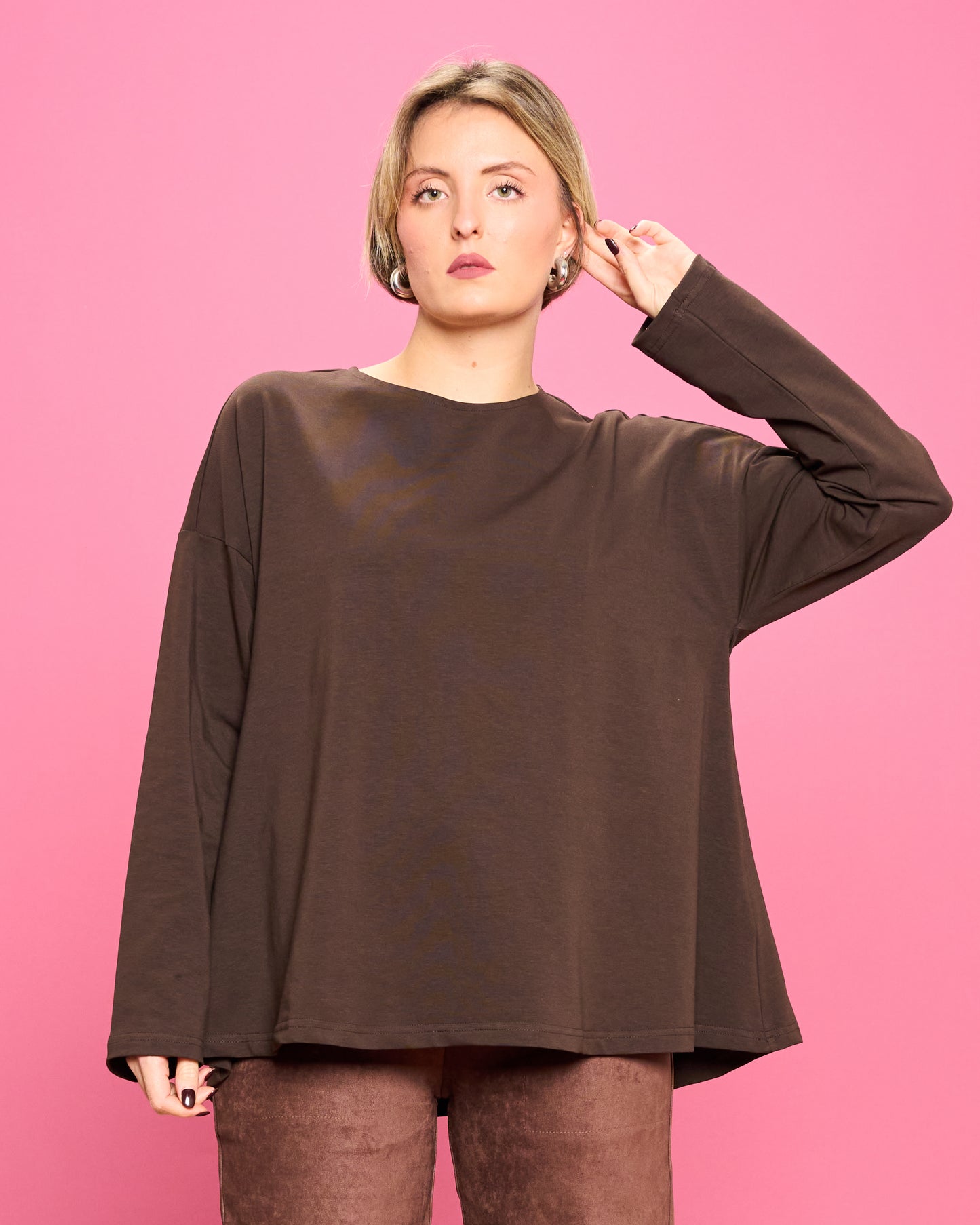 Flared Cotton Blouse