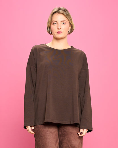 Flared Cotton Blouse