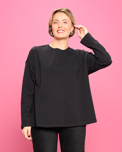 Flared Cotton Blouse