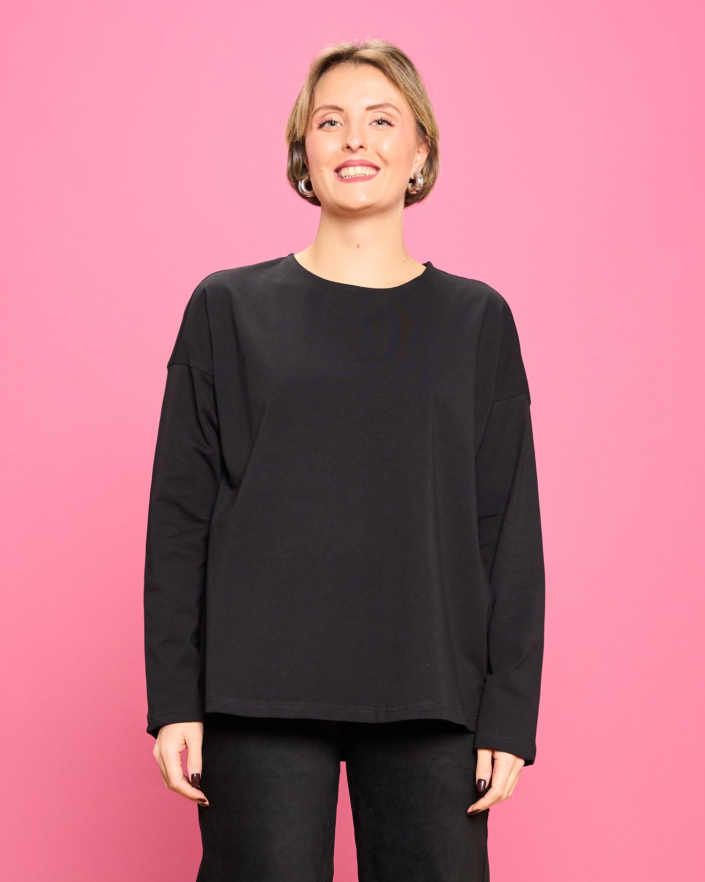 Flared Cotton Blouse