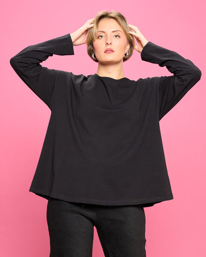 Flared Cotton Blouse