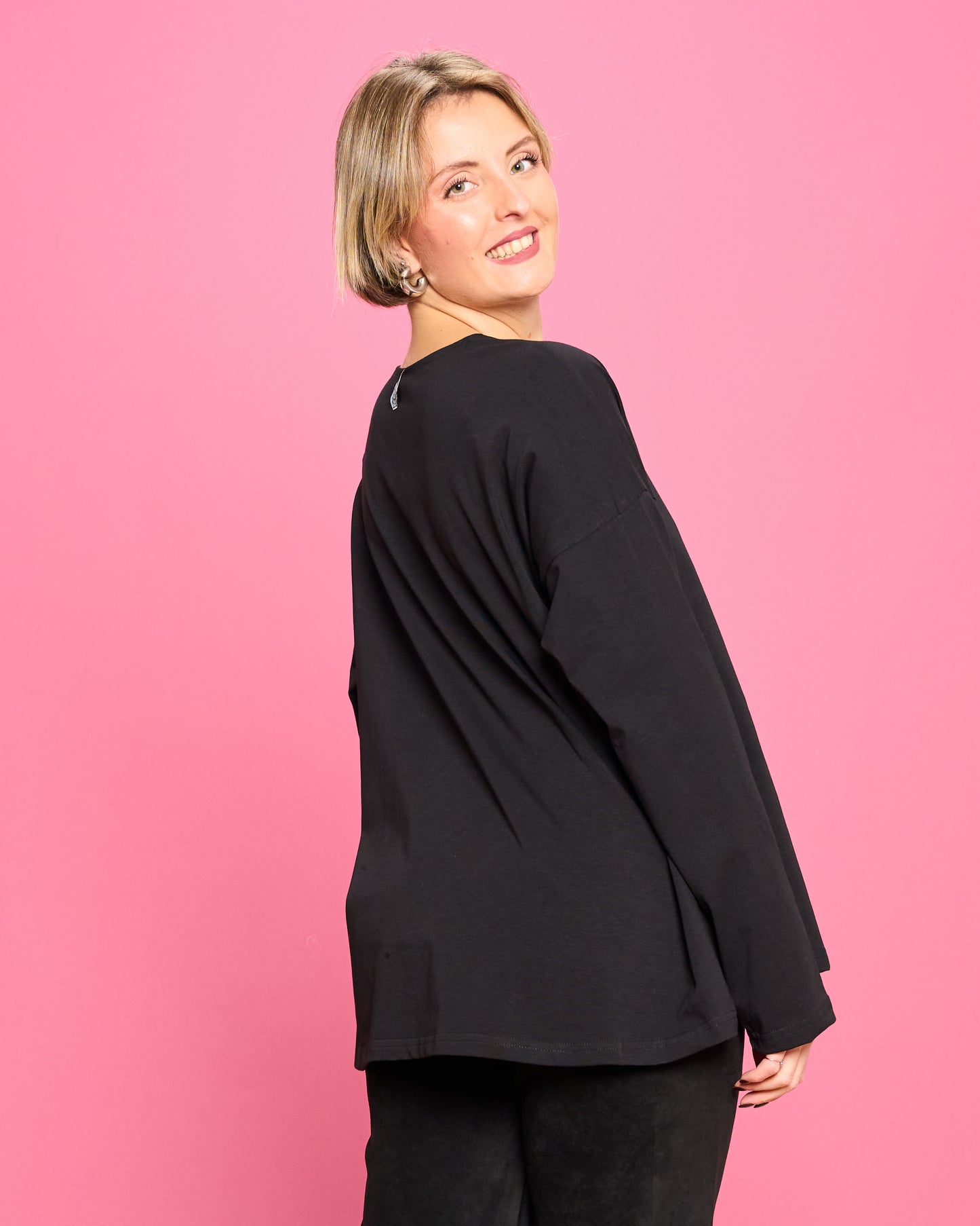 Flared Cotton Blouse