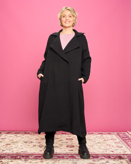 Viscose Coat with Patterned Lining