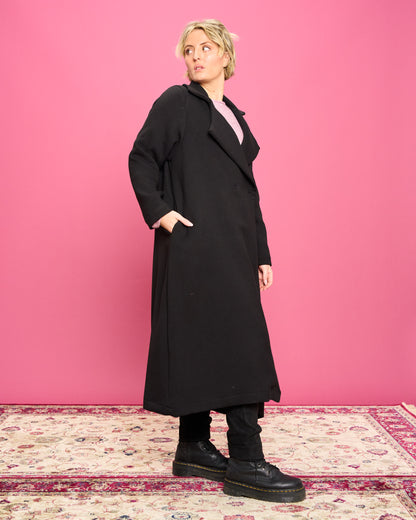 Viscose Coat with Patterned Lining