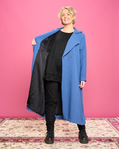 Viscose Coat with Patterned Lining