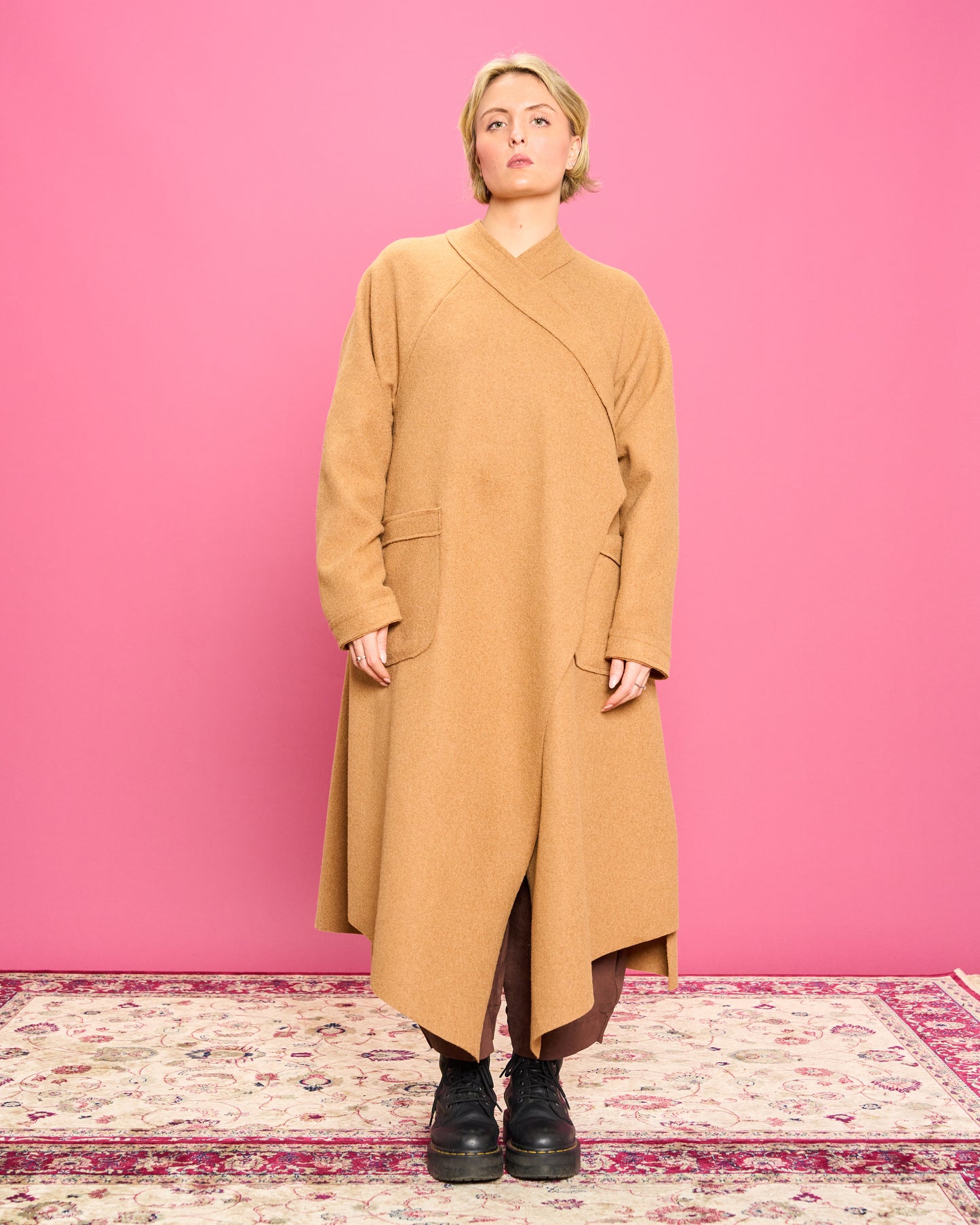 Cappotto in Panno Taglio Vivo