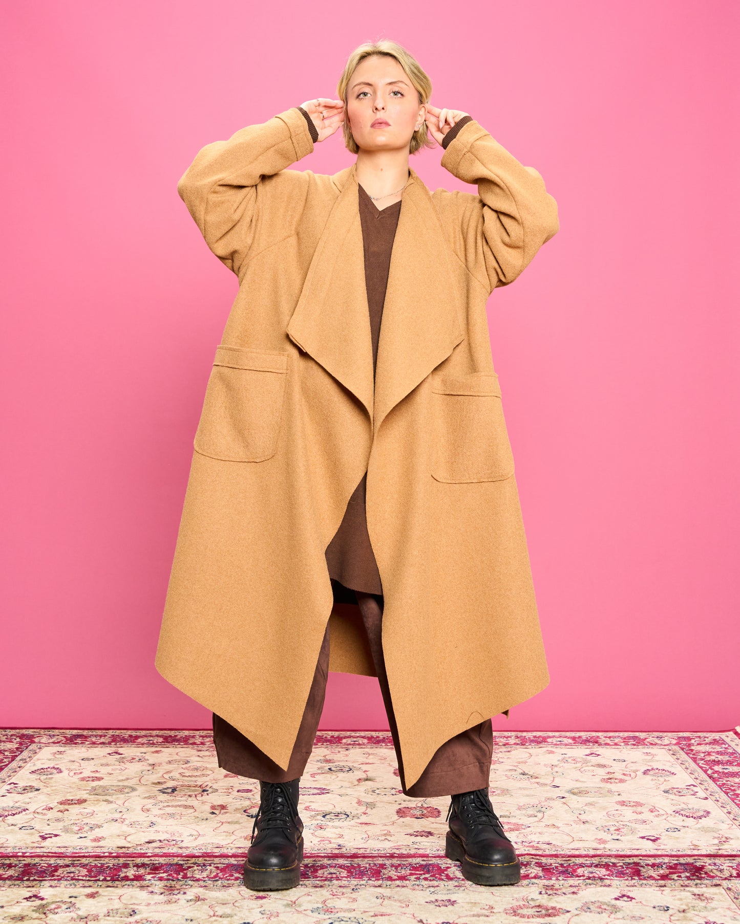 Cappotto in Panno Taglio Vivo