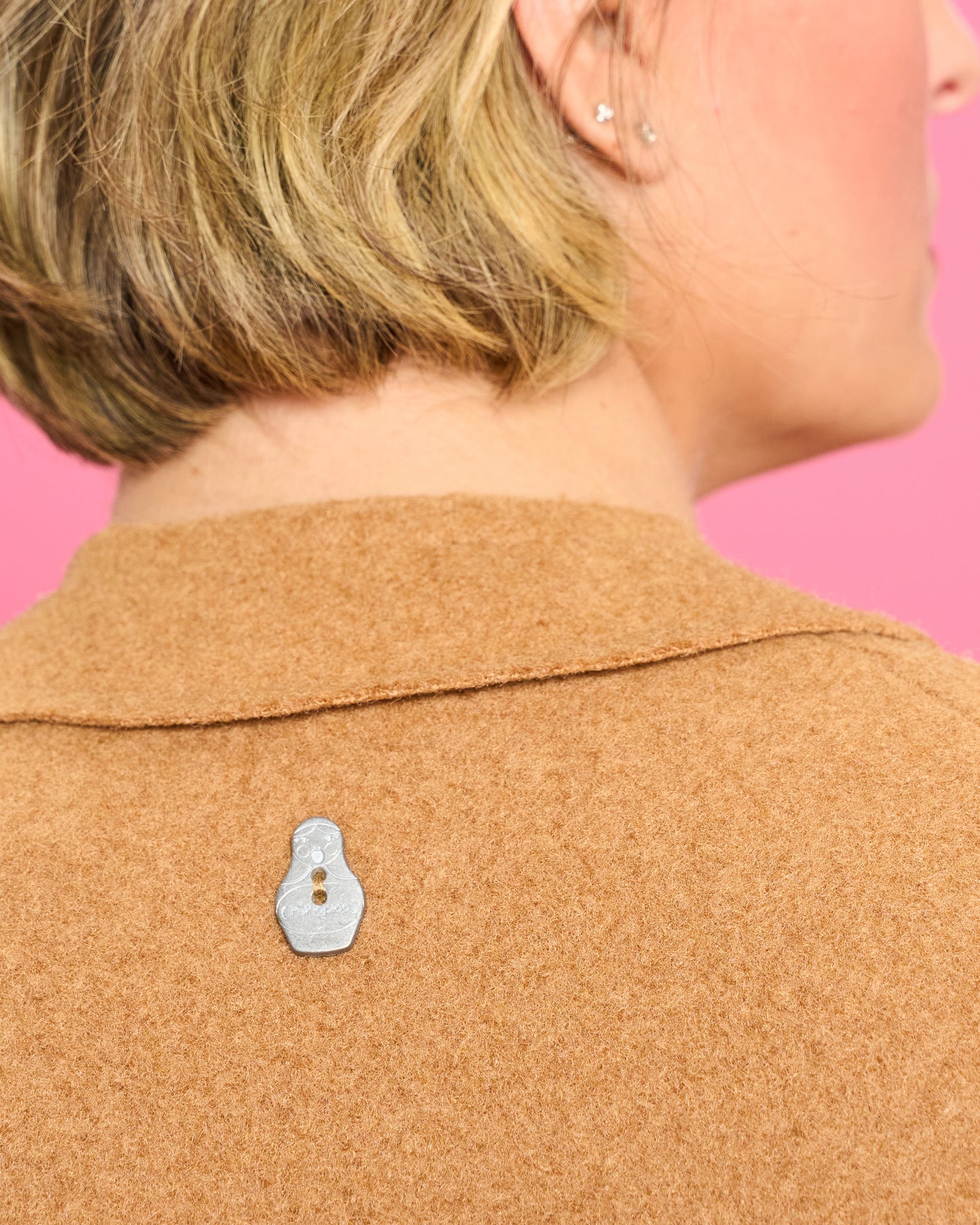 Cappotto in Panno Taglio Vivo