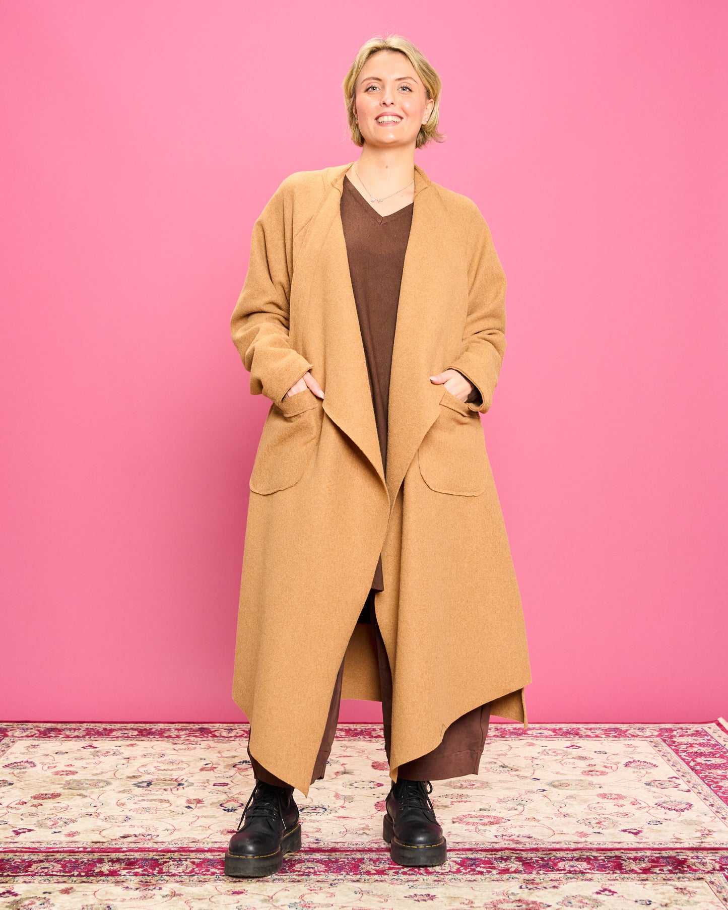 Cappotto in Panno Taglio Vivo