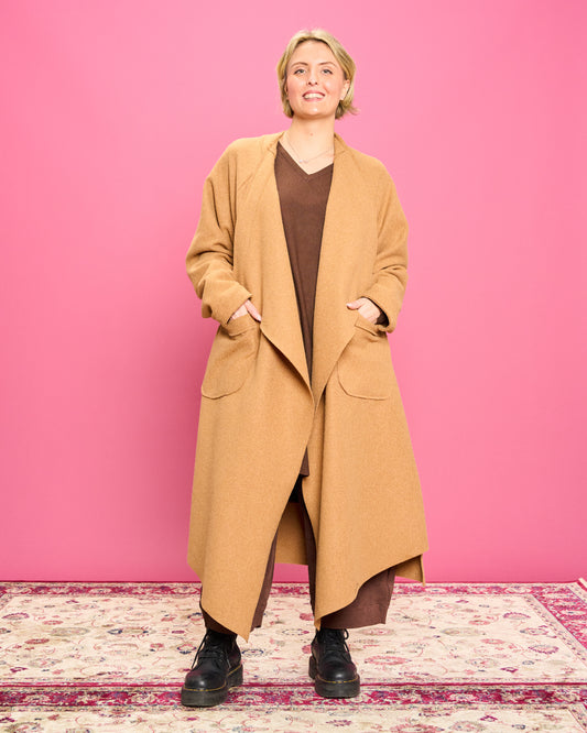 Cappotto in Panno Taglio Vivo