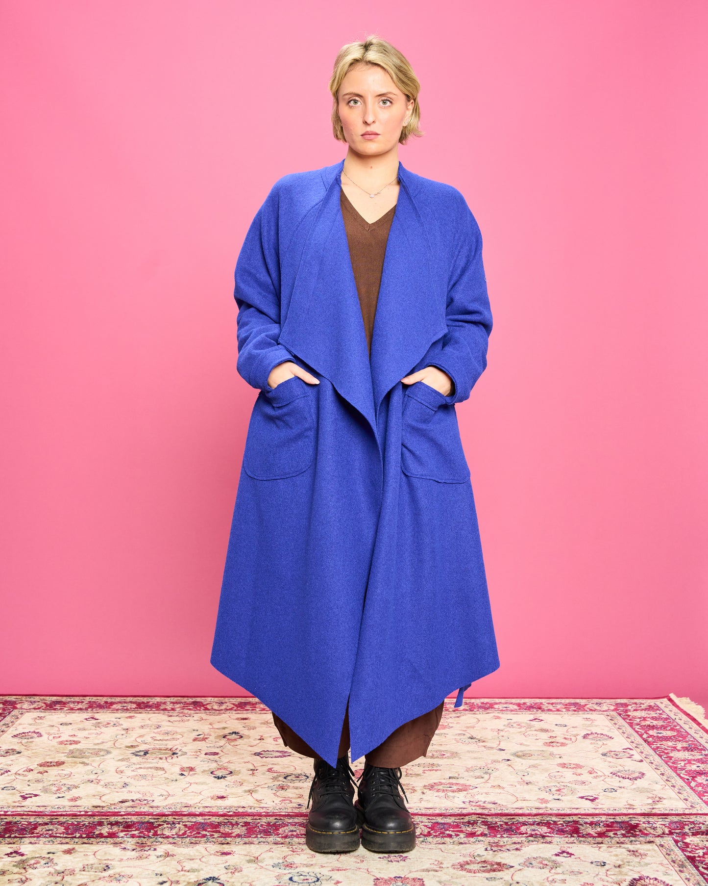 Cappotto in Panno Taglio Vivo