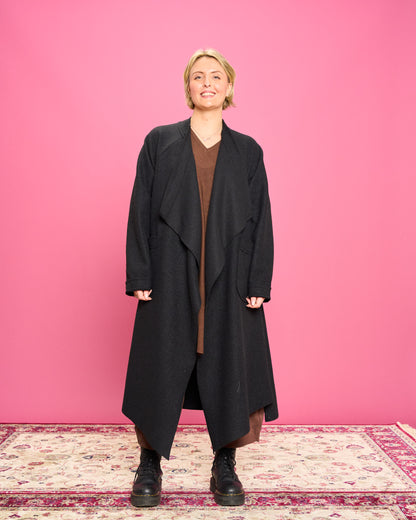 Cappotto in Panno Taglio Vivo