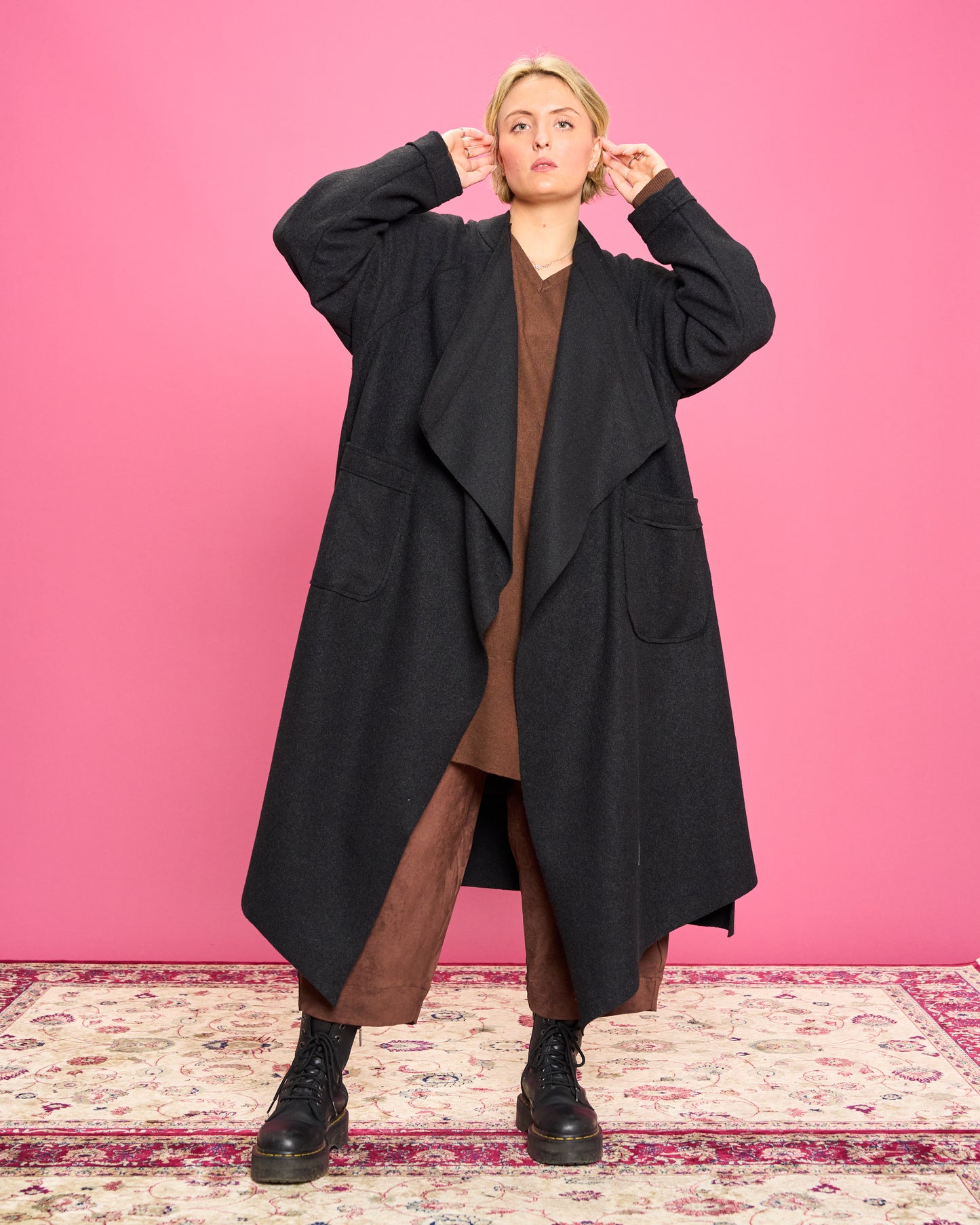 Cappotto in Panno Taglio Vivo