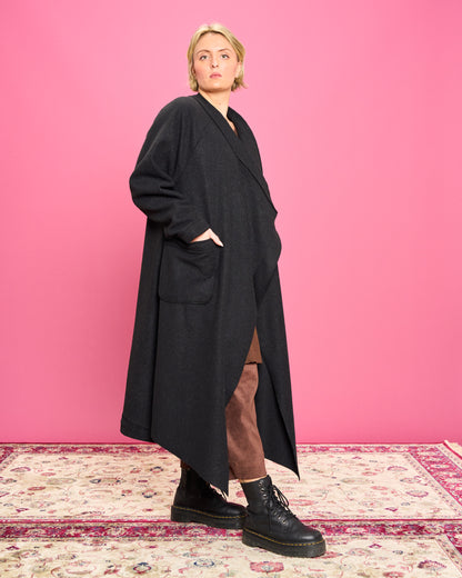 Cappotto in Panno Taglio Vivo