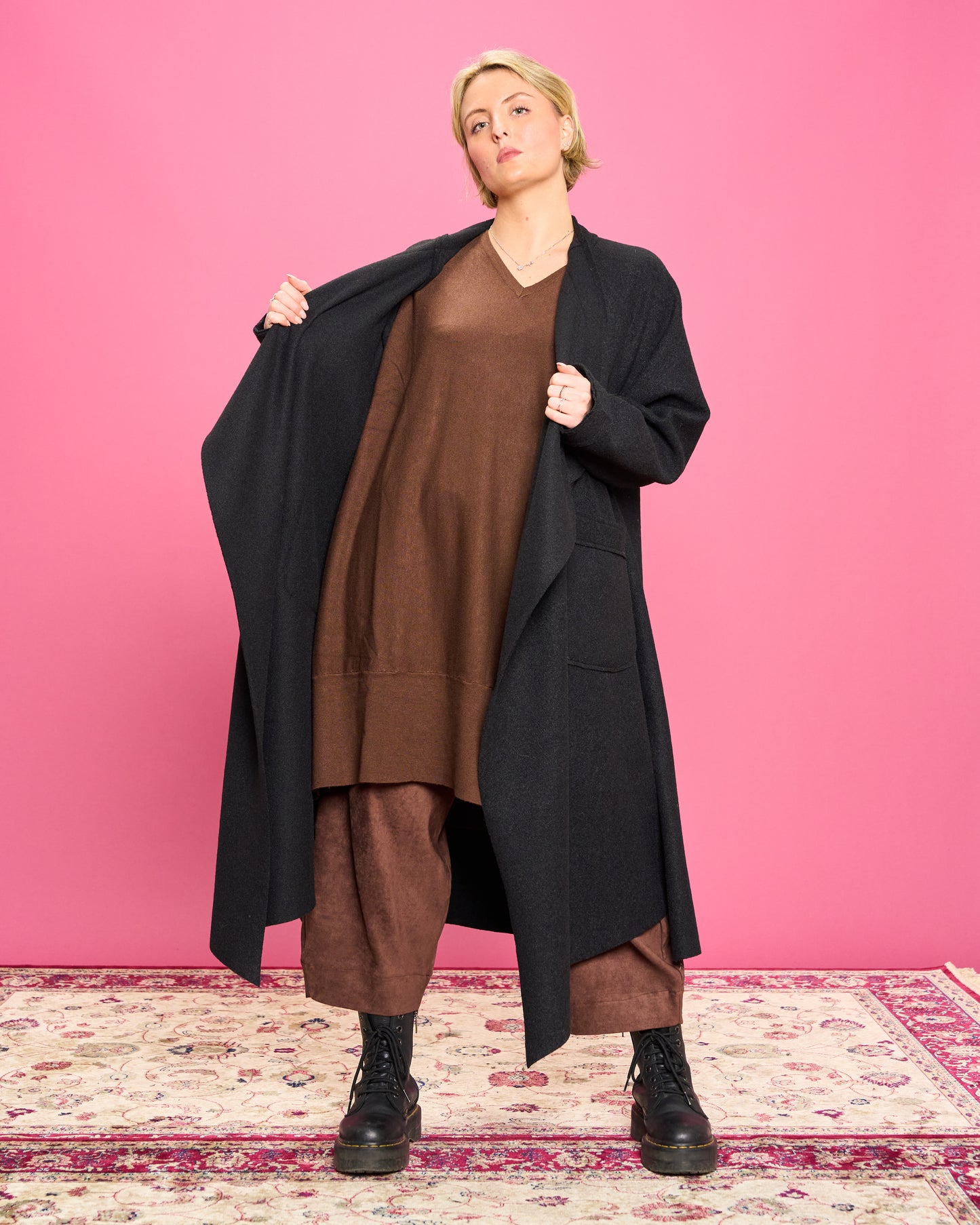 Cappotto in Panno Taglio Vivo