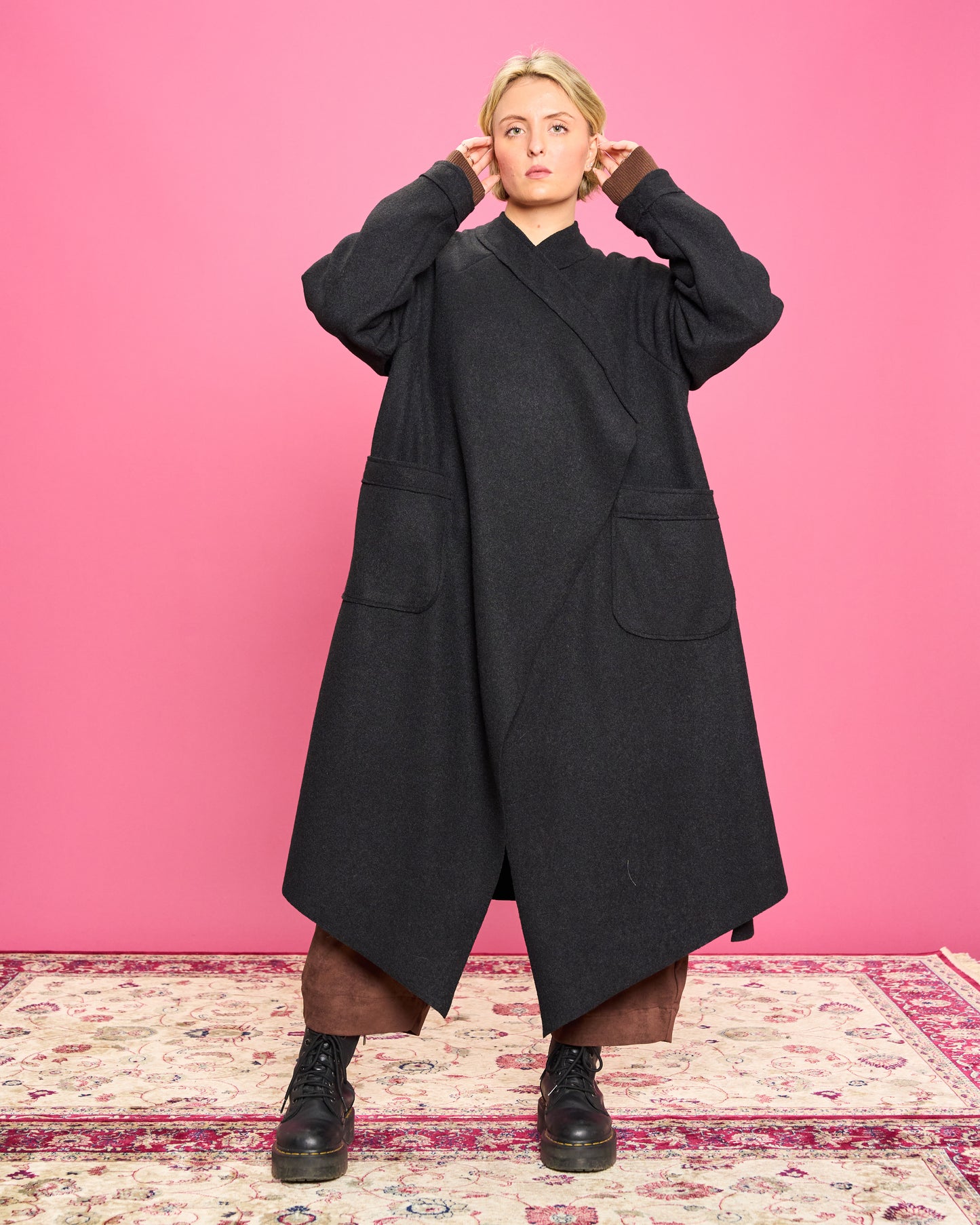 Cappotto in Panno Taglio Vivo