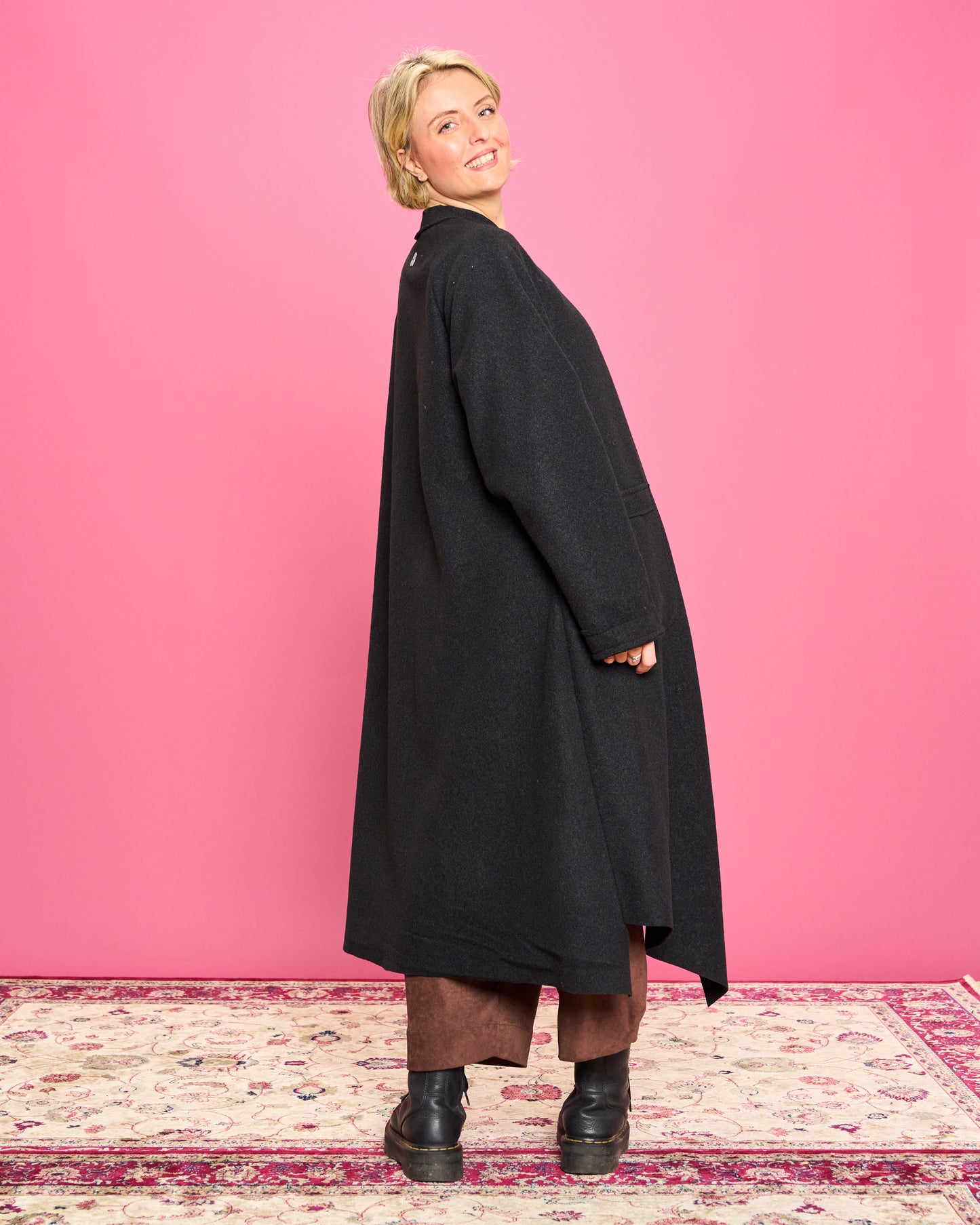 Cappotto in Panno Taglio Vivo