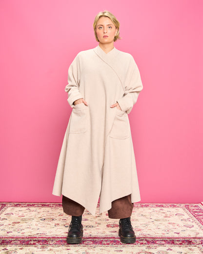 Cappotto in Panno Taglio Vivo