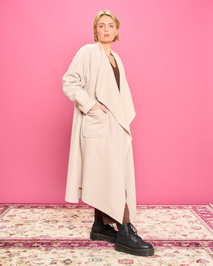 Cappotto in Panno Taglio Vivo