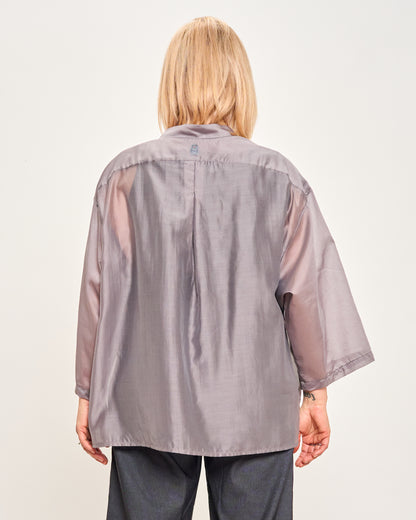 Short Oversized Shirt in Lightweight Cotton