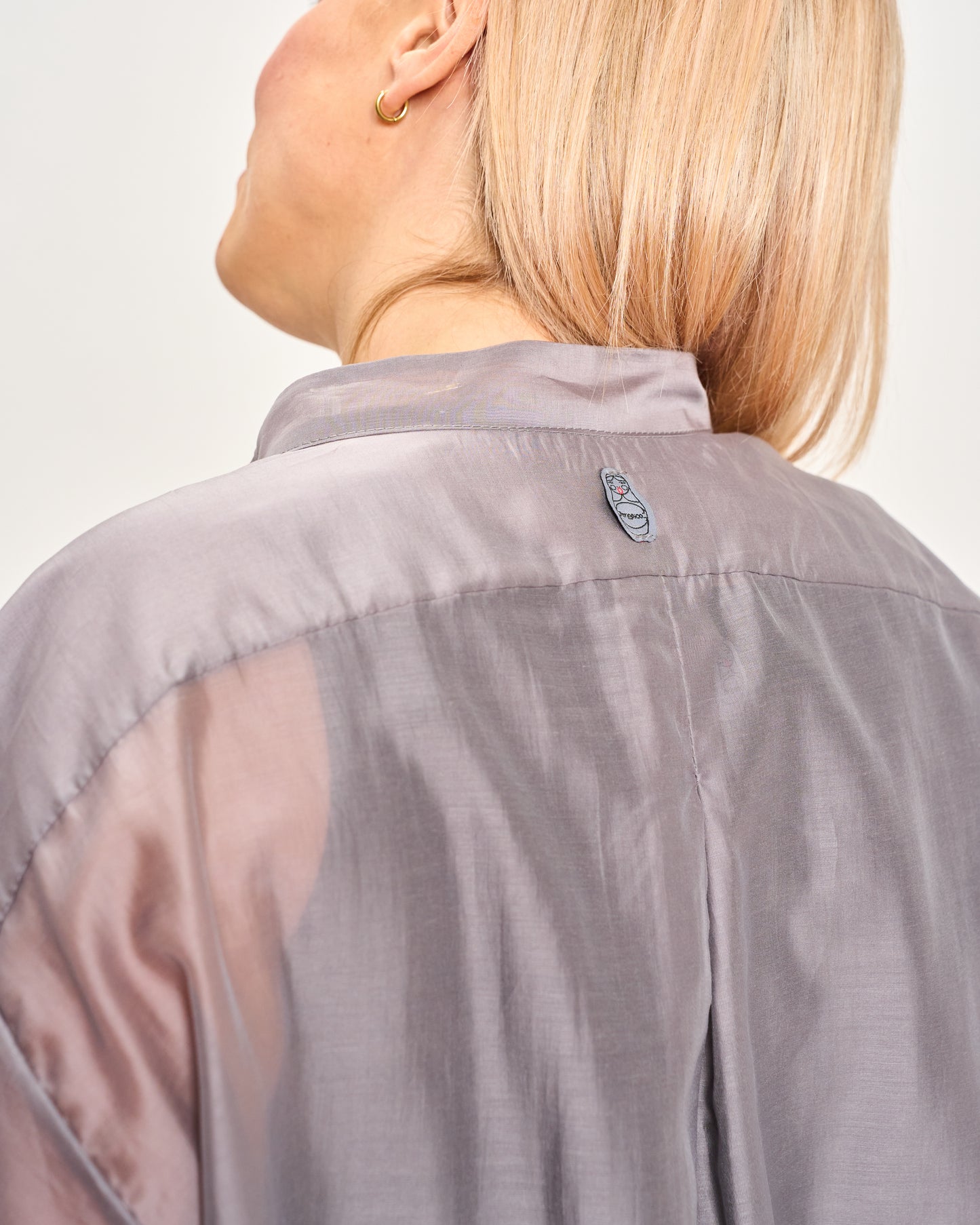 Short Oversized Shirt in Lightweight Cotton