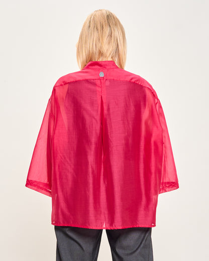 Short Oversized Shirt in Lightweight Cotton