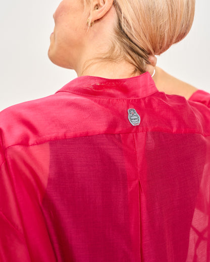 Short Oversized Shirt in Lightweight Cotton