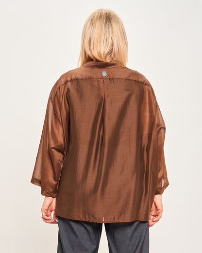 Short Oversized Shirt in Lightweight Cotton