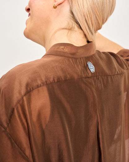 Short Oversized Shirt in Lightweight Cotton