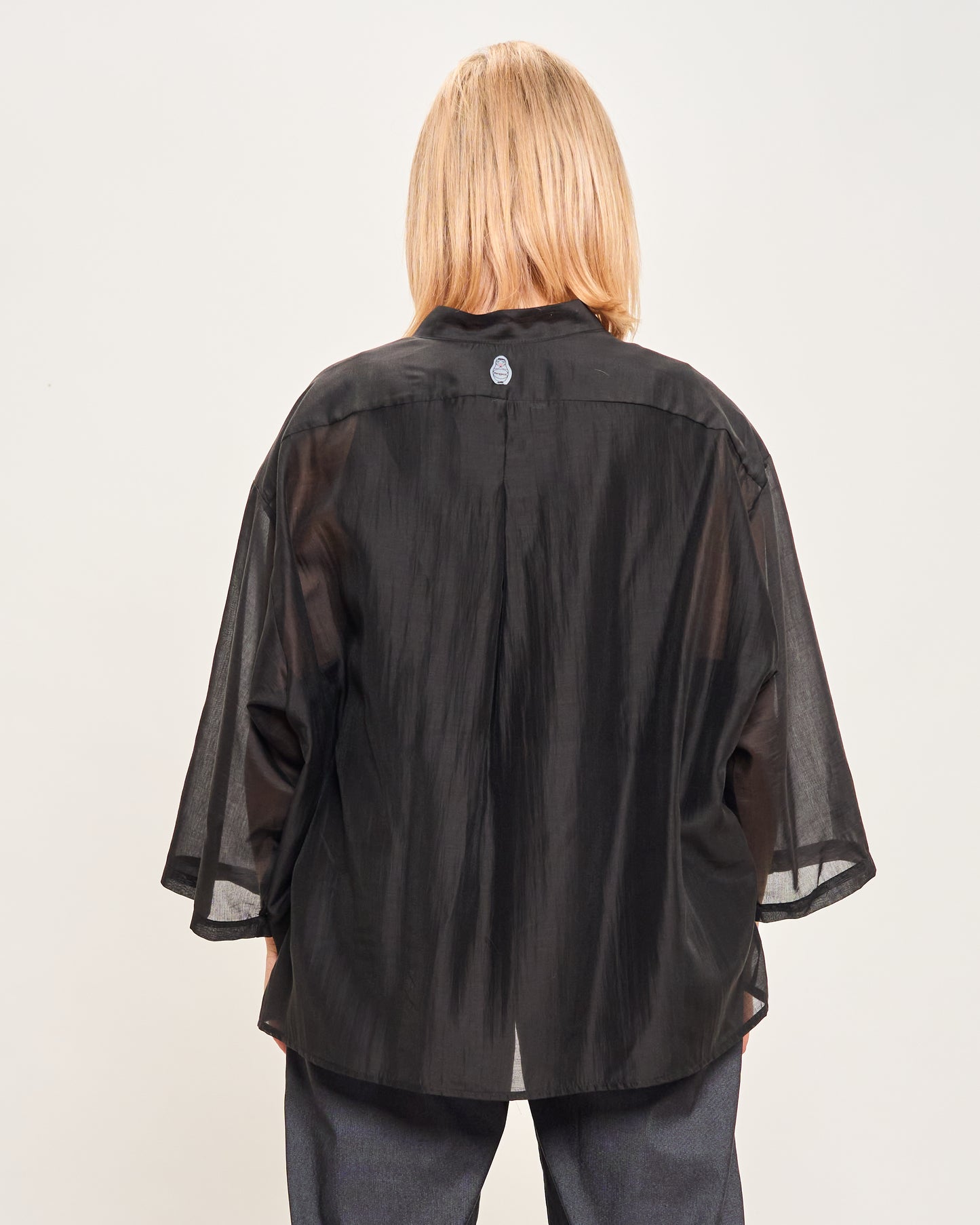 Short Oversized Shirt in Lightweight Cotton