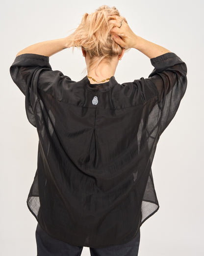 Short Oversized Shirt in Lightweight Cotton