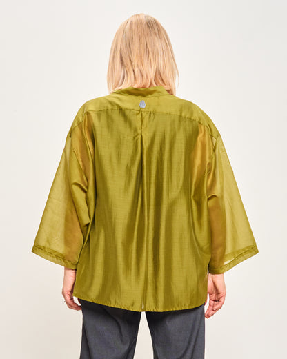 Short Oversized Shirt in Lightweight Cotton