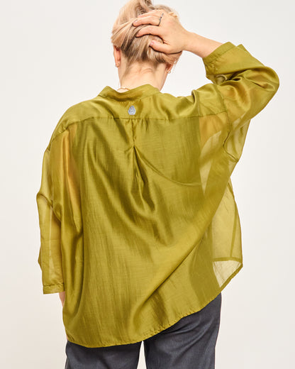 Short Oversized Shirt in Lightweight Cotton