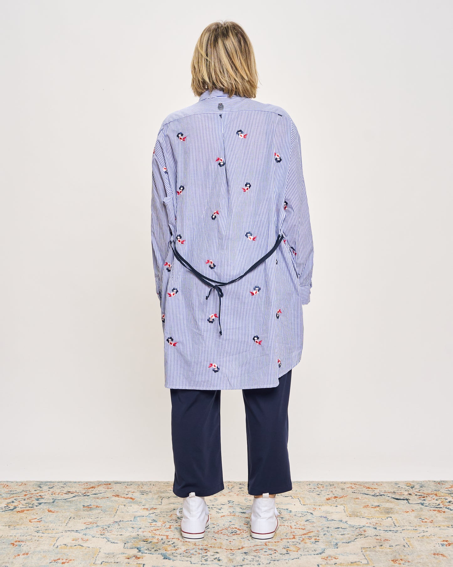 "Mille Righe" Shirt with Embroidery