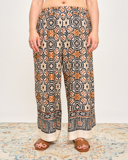 Printed Viscose Crop Trousers