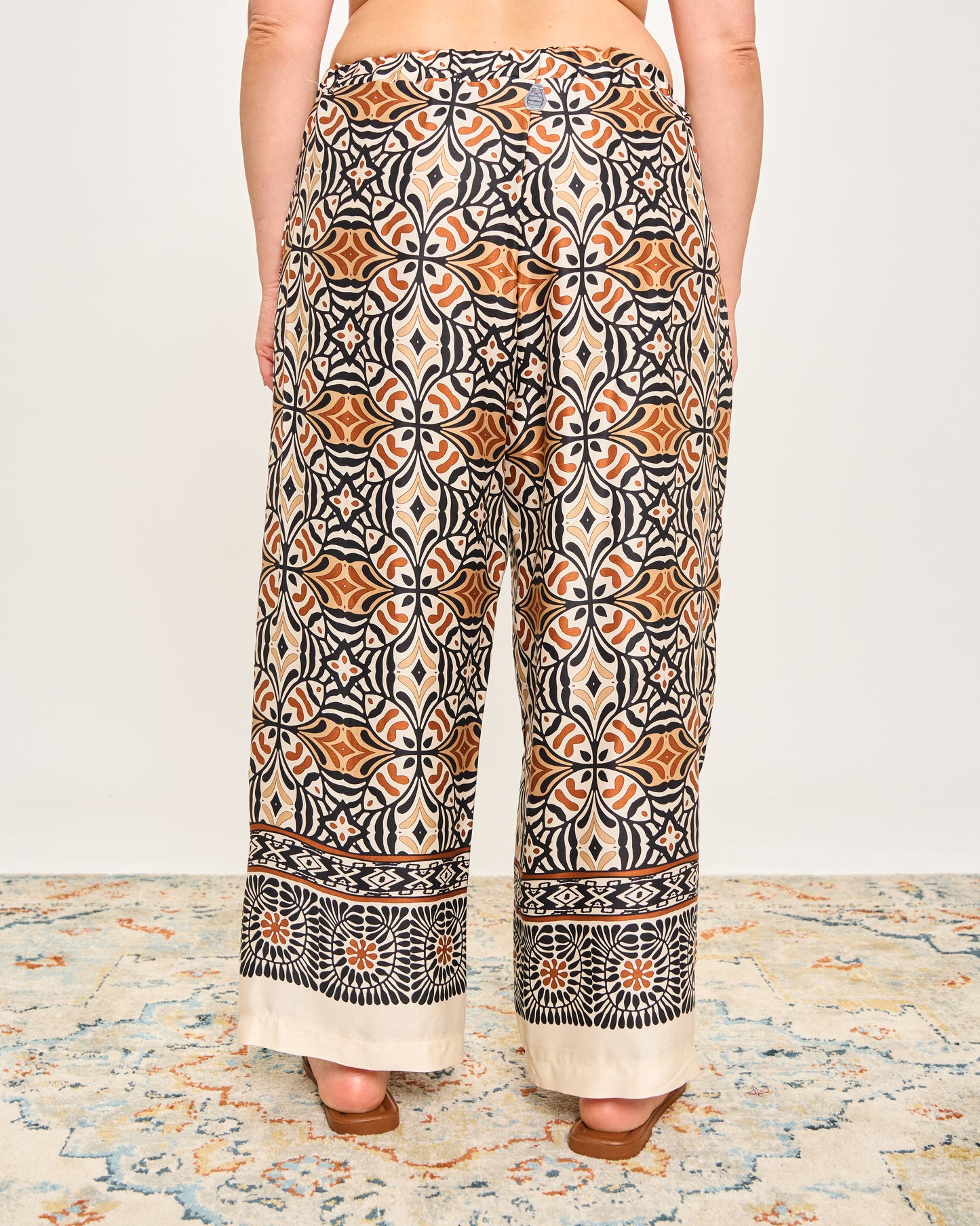 Printed Viscose Crop Trousers