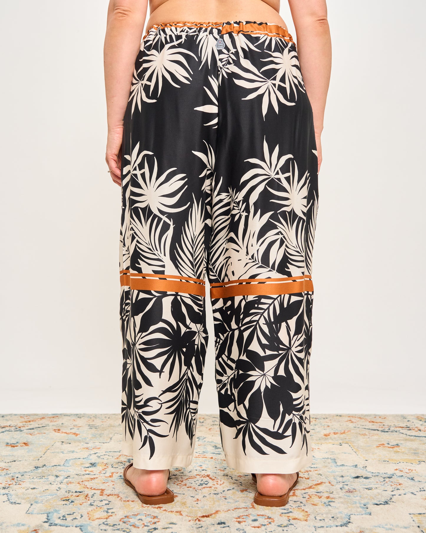 Printed Viscose Crop Trousers