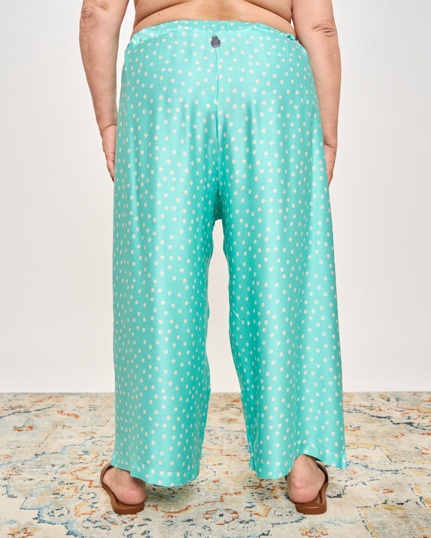 Printed Viscose Crop Trousers