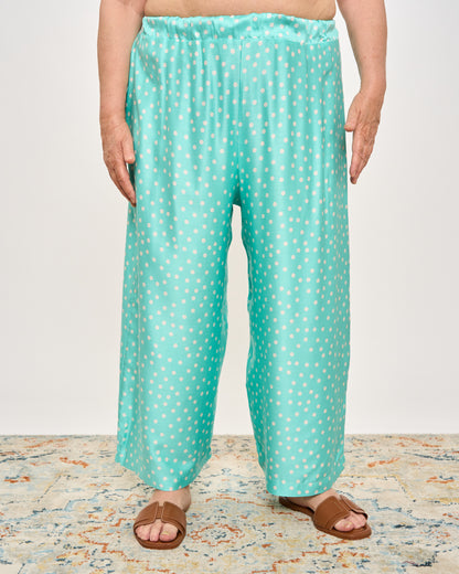 Printed Viscose Crop Trousers