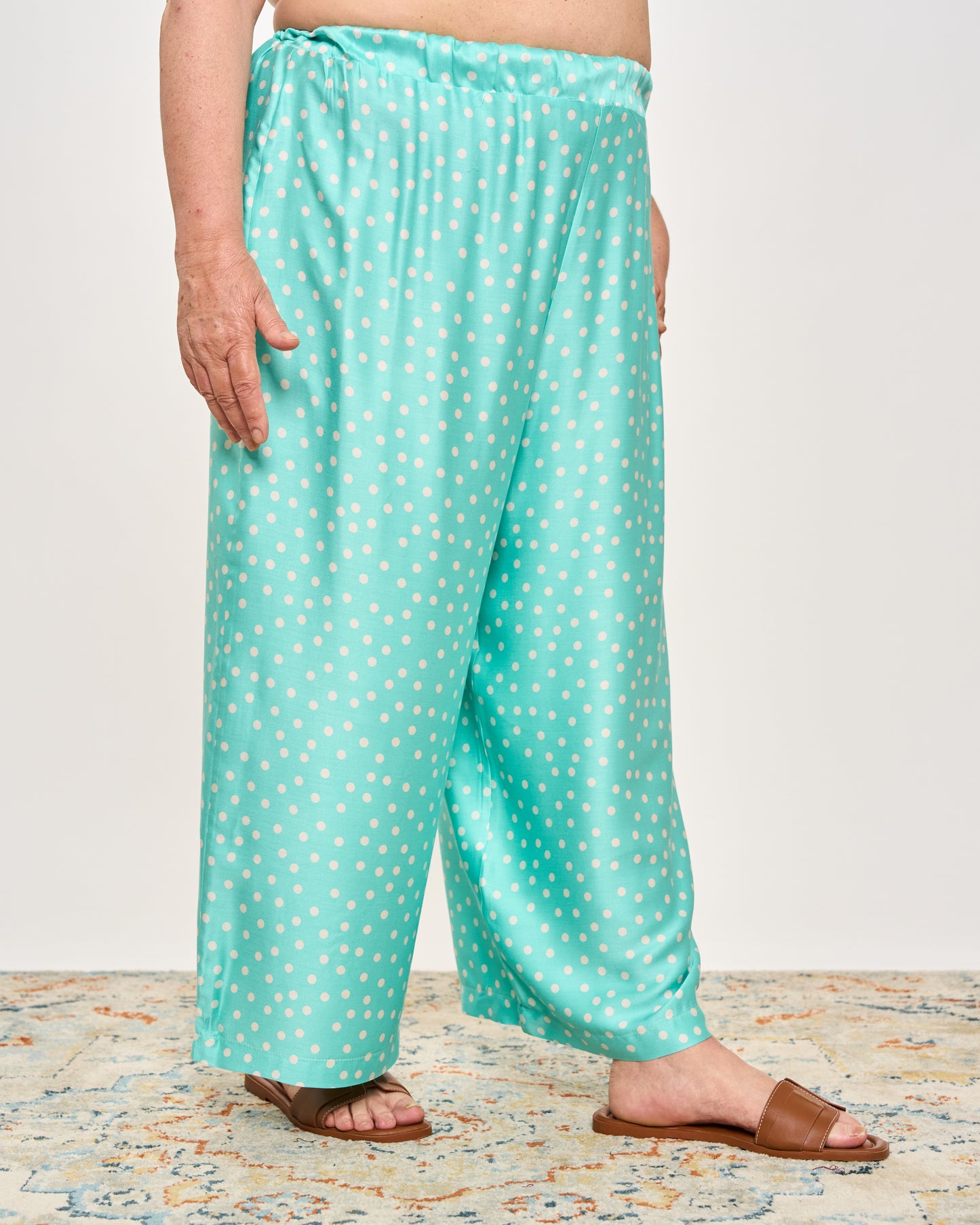 Printed Viscose Crop Trousers
