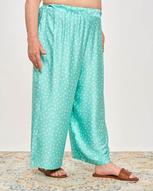 Pantalone Crop in Viscosa Stampata