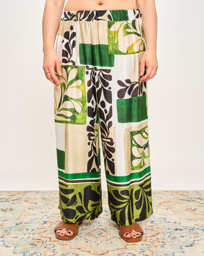 Printed Viscose Crop Trousers