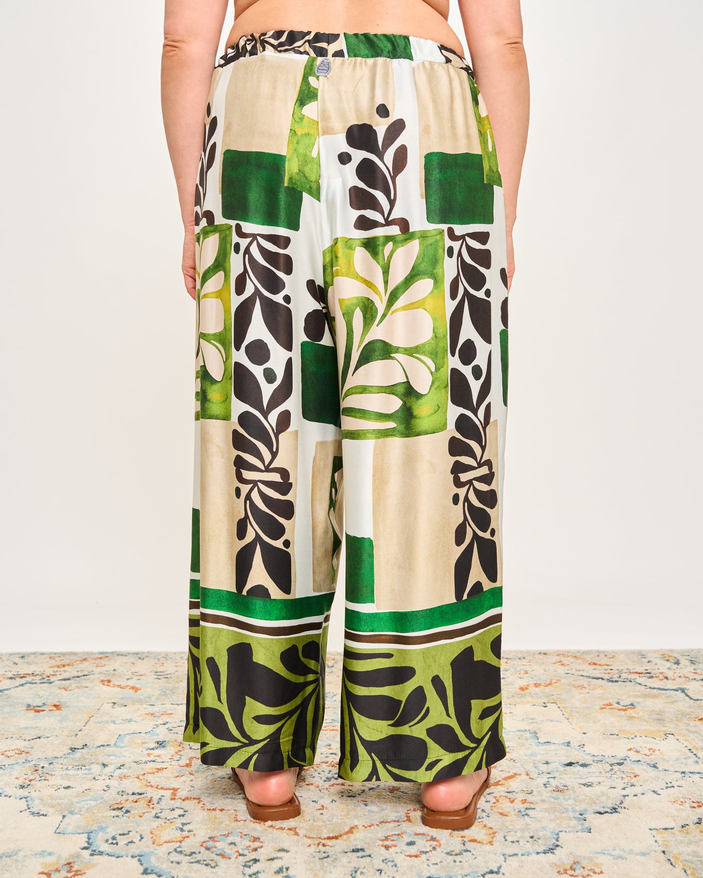 Printed Viscose Crop Trousers