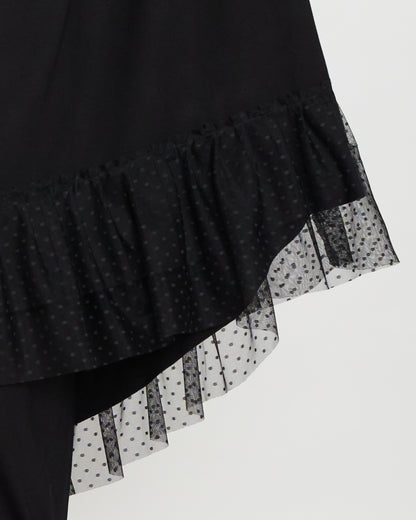 Box Maxi Dress with Tulle Details