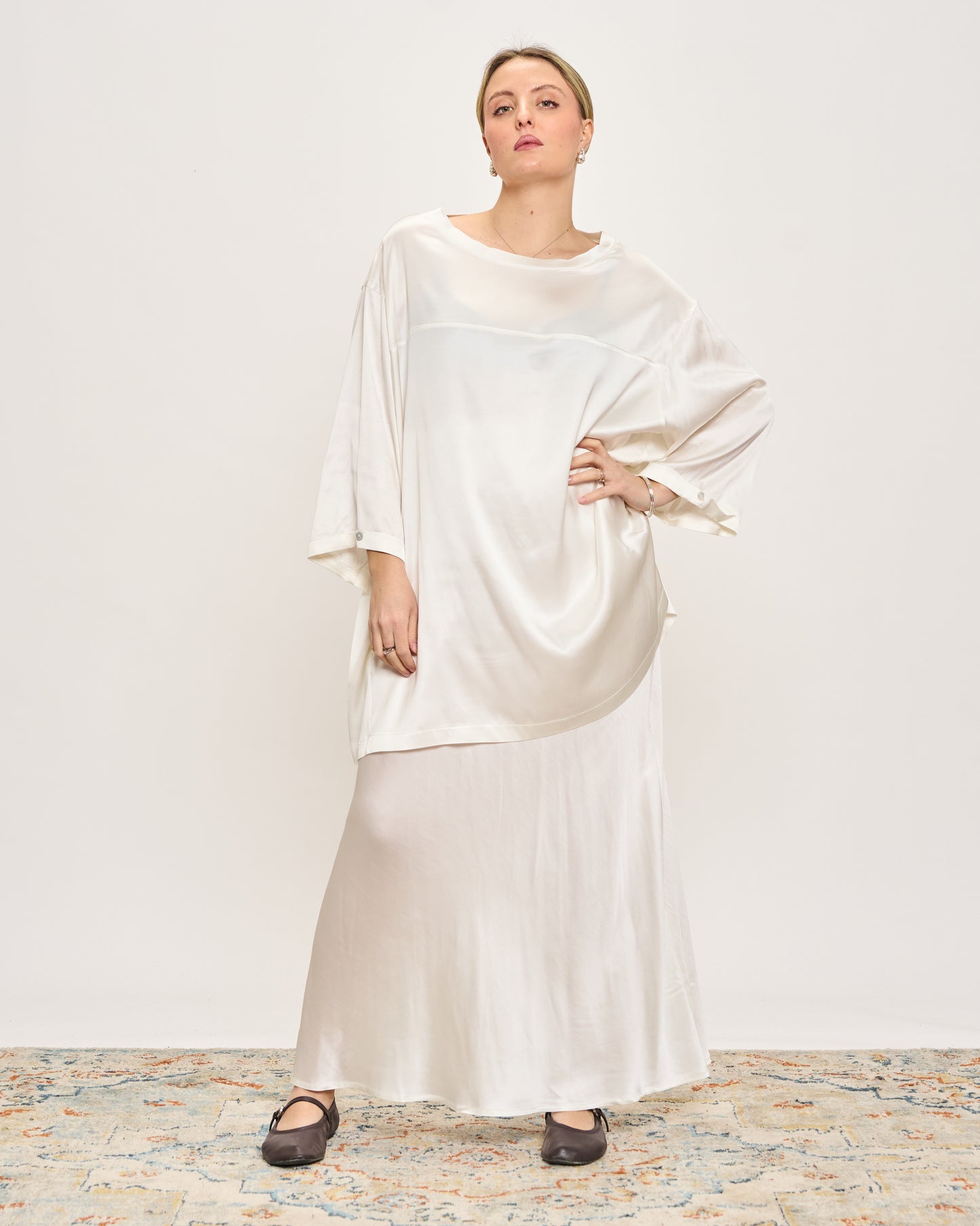 Maxi Viscose Satin Tunic